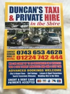 Aberdeenshire Local Taxi Service